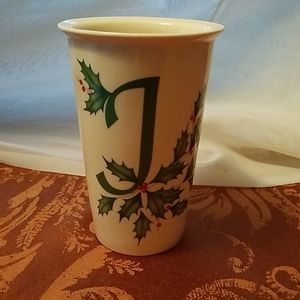 Lenox Holly Berries Holiday Joy Vessel Vase 5 1/4"